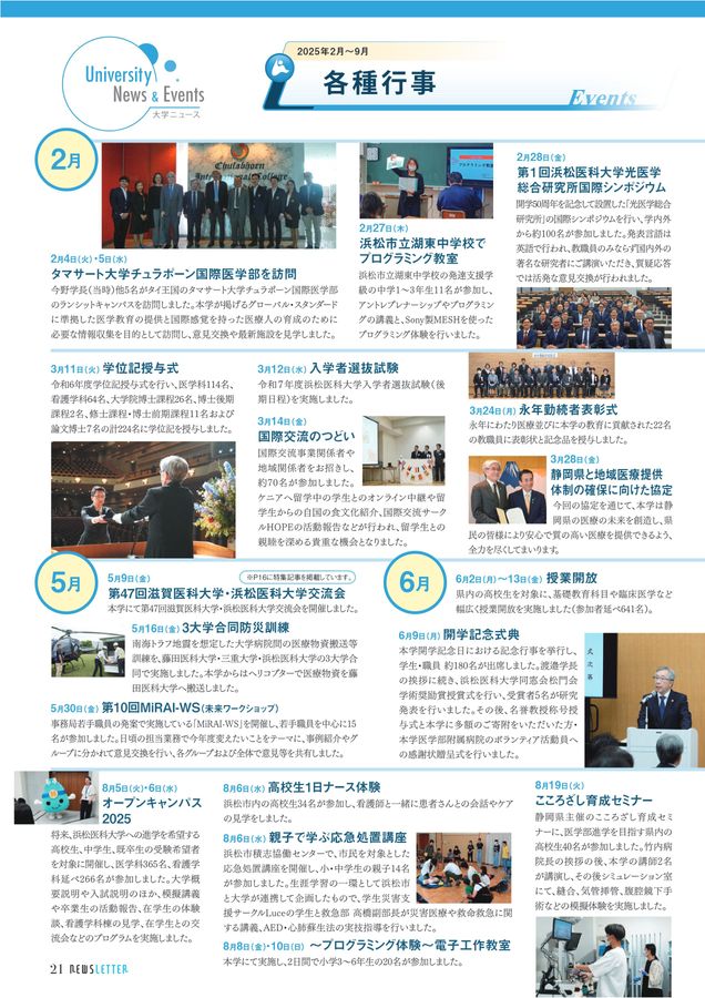 浜松医科大学 NEWSLETTER 2025.10(Vol.52 No.1)