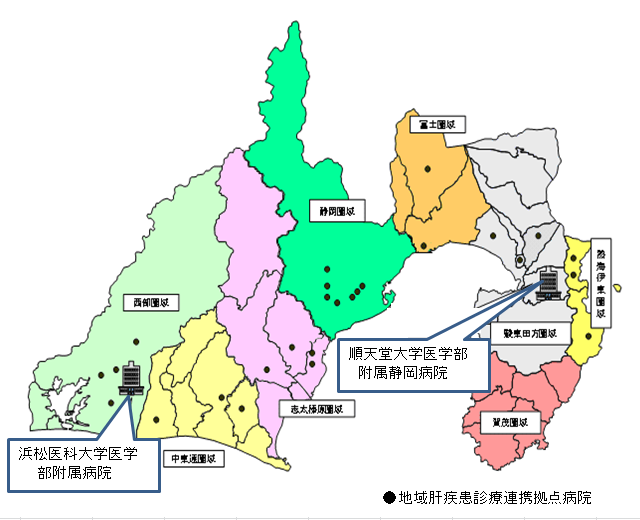 拠点病院所在地図