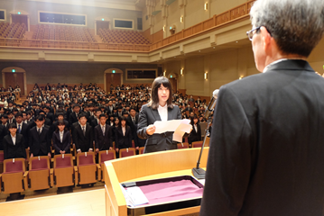 平成30年度入学式　入学生宣誓