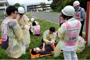 地震防災訓練と消防訓練